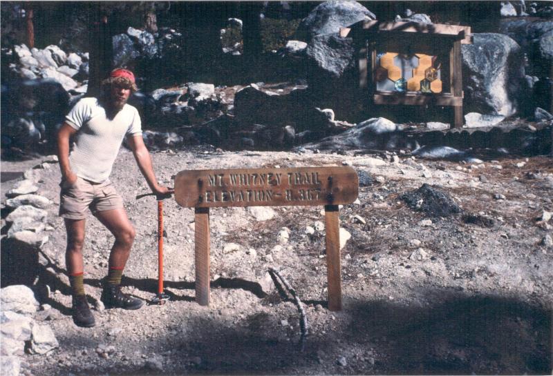Monte at Whitney Portal ( Pacific Crest Trail May 1977)