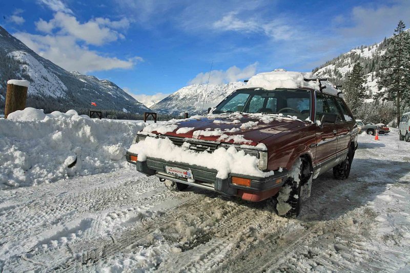  Old  Subarus Are A Car Of Choice In Stehekin