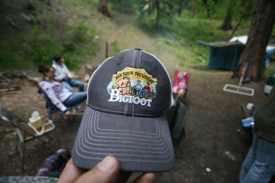 Hat worn in Bigfoot's Honor over Memorial Weekend Up Mad RiverBigfoo