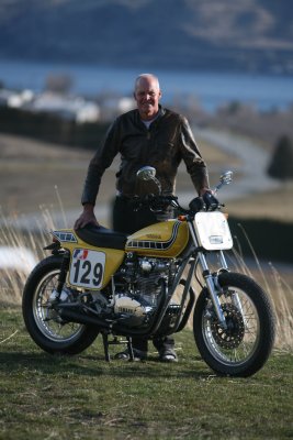 Former Racer Scott Miller With HIs Yamaha XS 650 Street Tracker