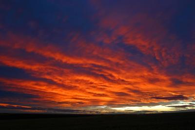 Sunset  Near Wilbur Washington ( Wheat Field Country)