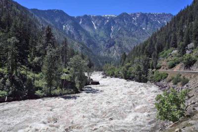 Tumwater Canyon with Swollen Weantchee River
