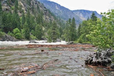  High Spring Water On Wenatchee River In Tumwater Canyon