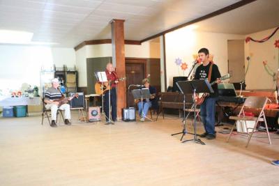 Small band provided music in community hall