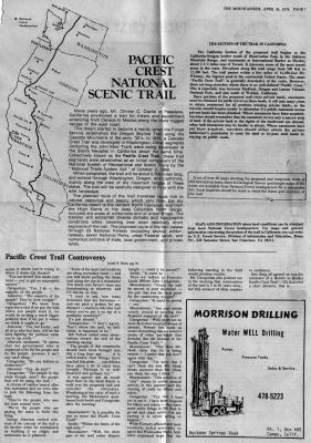  Clipping from 1974 ( Stop the PCT??)