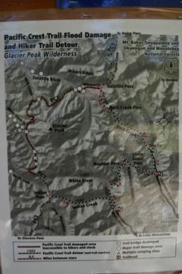  Reroute Map Around Glacier Peak For PCT