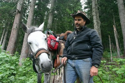 Horse Packer  At End Of His Trip ( Stevens Pass)