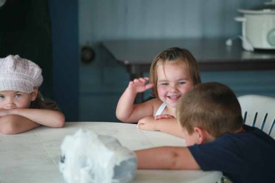  Kids Waiting For PotLuck To Start