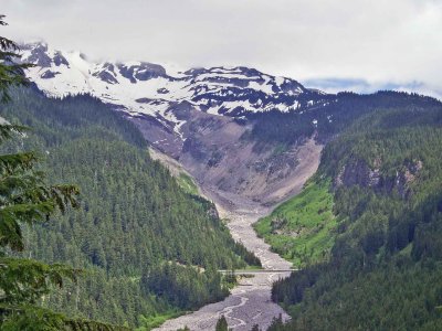 Global Warming  On Mt. Rainier ( Nisqually Glacier Retreat Path)