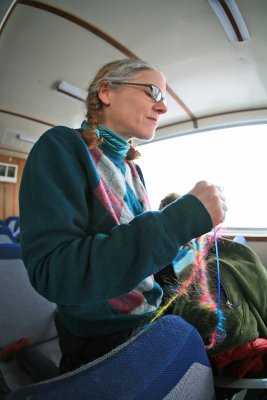  Francis Knitting On Boat