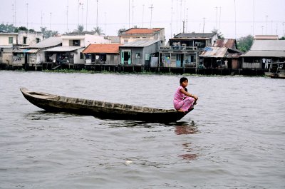 Girl on Boat, Ho Chi Minh, VIETNAM