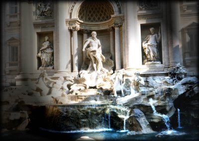 Three coins in a fountain, Rome, Italy