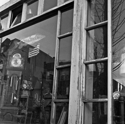 Antique store window