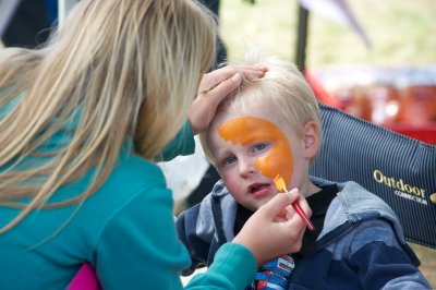 Facepainting was a hit with the kids