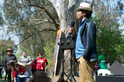 Miles Merrill Host of the Poetry Slam