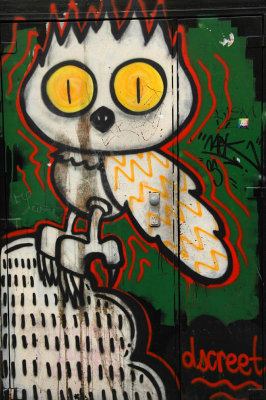 Brick Lane art owl 1
