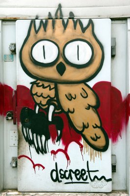 Brick Lane art owl 2