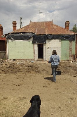 just the brick cottage remains