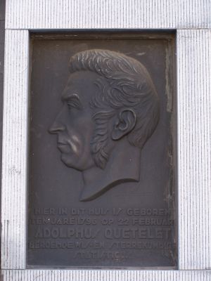 Adolphus Quetelet - gedenkplaat