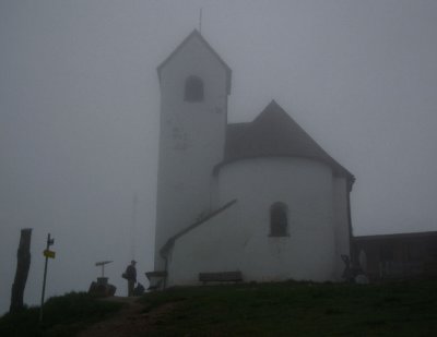 Hohe Salve Pilgrimage church in the clouds