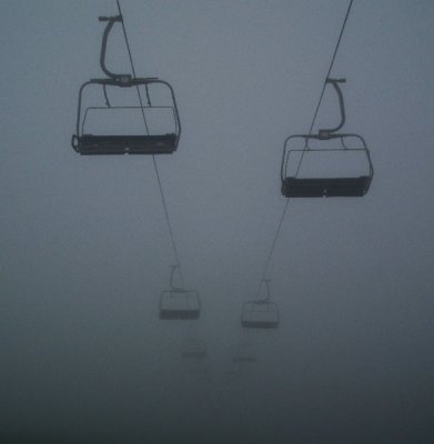  Ski Lift in the clouds