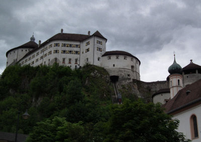 Kufstein castle and railway