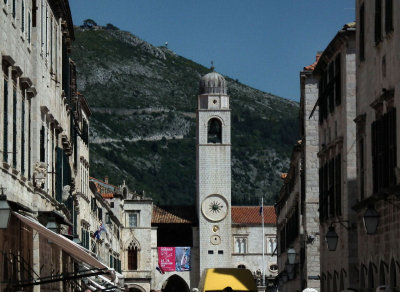 Dubrovnik Bell Tower  along  main Stada