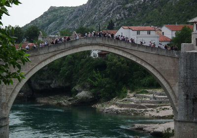 Mostar the Old Bridge from 'Urban Grill' restaurant