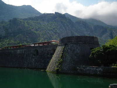 Kotor city walls and River Skurda