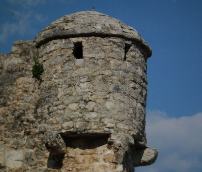 Budva tower on city walls 