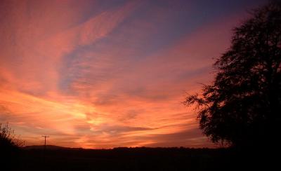 Sunset near Rats end cottages about 4.30pm