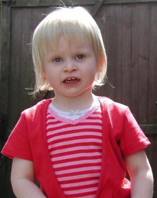 In the garden at nannys