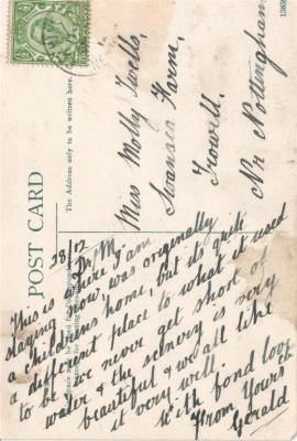 the back of the postcard