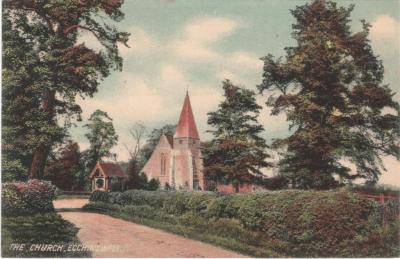 Ecchinswell church postcard 1900's?