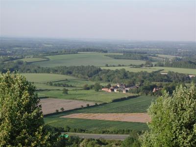looking down towards old Burghclere
