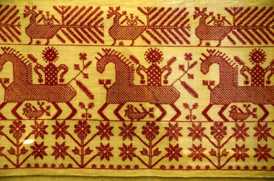 Folk embroidery displayed at the Russian Museum