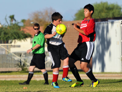 Izzie Traps The Ball.JPG