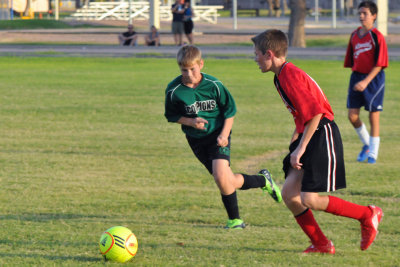 Zach Heading Down Field.JPG
