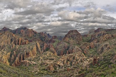 AZ - Apache Trail Rockscape Stormy Sky