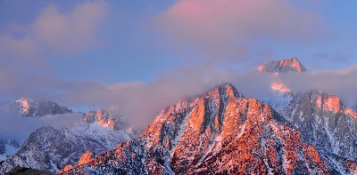 Cloudy Lone Pine Peak Sunrise