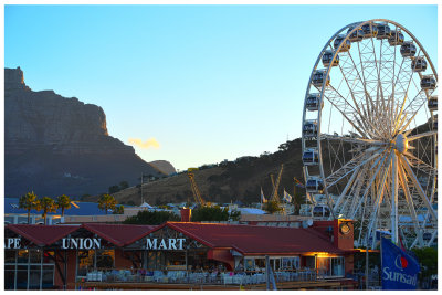 Cape Town waterfront with wheel of excellence