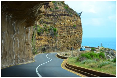 Driving the Chapman's peak scenic route at the peninsula