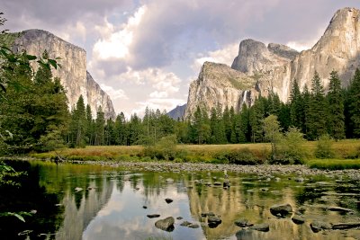 El Capitan and Bridalveil Falls