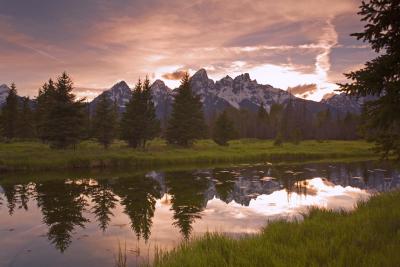 Swabacker Landing sunset 1, Grand Tetons