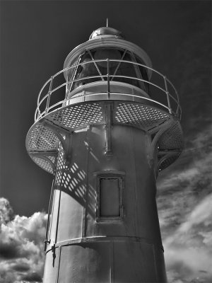 Brixham Lighthouse in Black and White