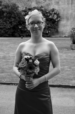 The Bridesmaid in Black and White