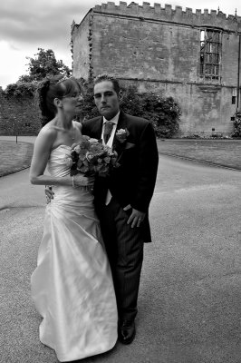 The Bride and Groom in Black and White