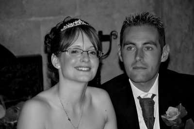 The Bride and Groom in Black and White