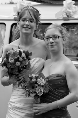 The Bride and Sister in Black and White