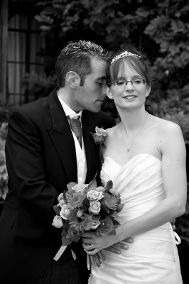 The Bride and Groom in Black and White